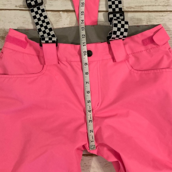 Women's SMN Highland Bib Ski Pants Neon Pink - Picture 5 of 16